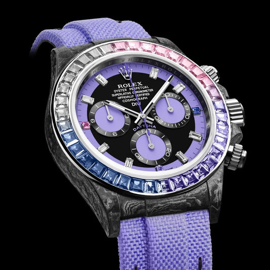 DiW Rolex Daytona RAINBOW VIOLET 劳力士DiW 碳纤维迪通拿彩虹迪 | WORLDTIMER