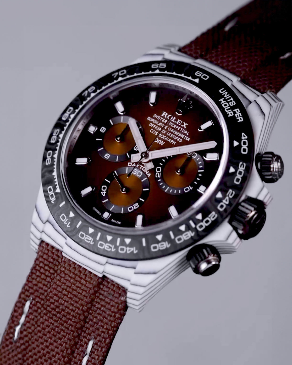 UNIQUE DiW Rolex Daytona CarboQuartz "IRBIS GRADIENT DIAL" 渐变色表盘劳力士 DiW迪通拿 | WORLDTIMER