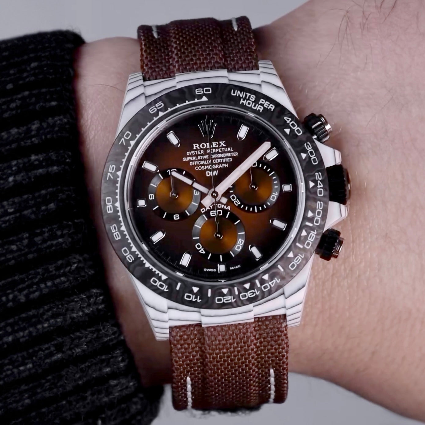 UNIQUE DiW Rolex Daytona CarboQuartz "IRBIS GRADIENT DIAL" 渐变色表盘劳力士 DiW迪通拿 | WORLDTIMER