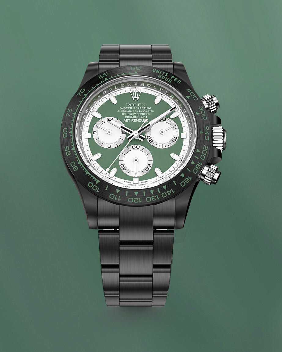 Rolex Daytona AET Remould KASHMIR GREEN BLACK CERAMIC 勞力士 地通拿 全陶瓷手錶 | WORLDTIMER