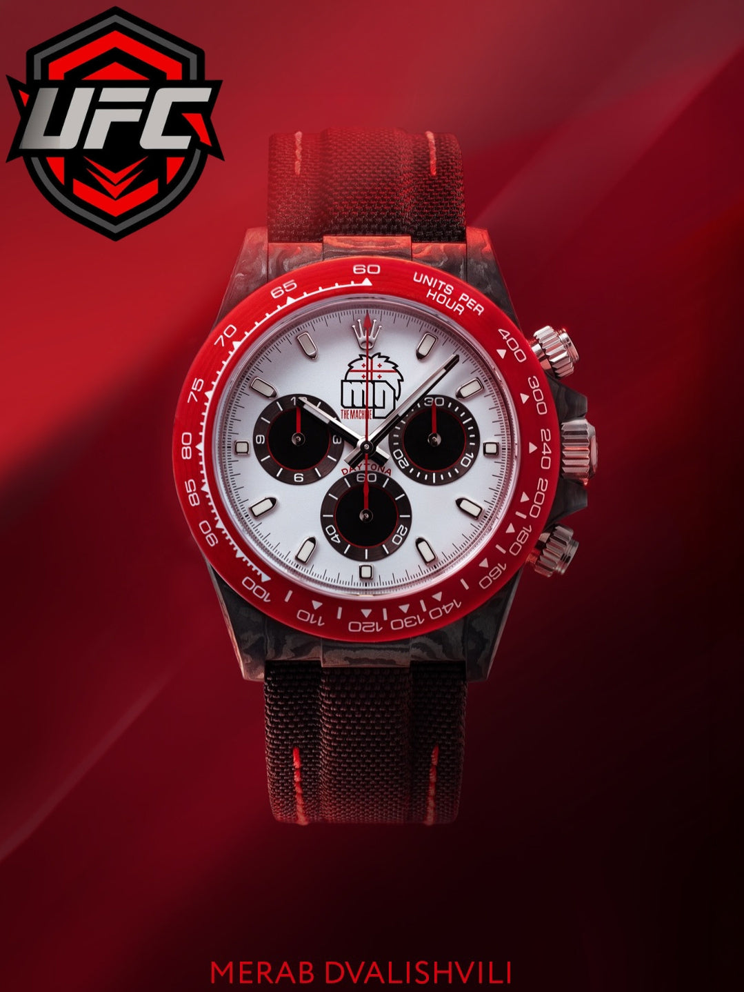 Merab Dvalishvili Rolex DiW Daytona UFC Champion Watch UFC冠军 劳力士 DiW迪通拿 独一无二腕表  | WORLDTIMER