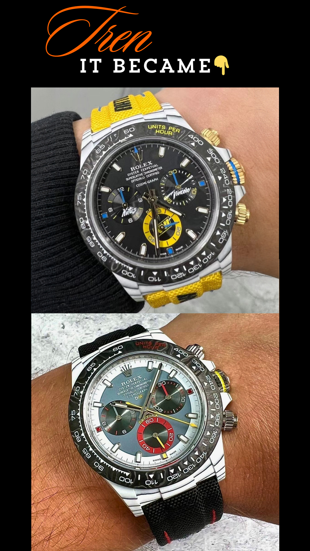 CarboQuartz Rolex Daytona DiW OCELLARIS 石英纤维劳力士 DiW迪通拿 | WORLDTIMER