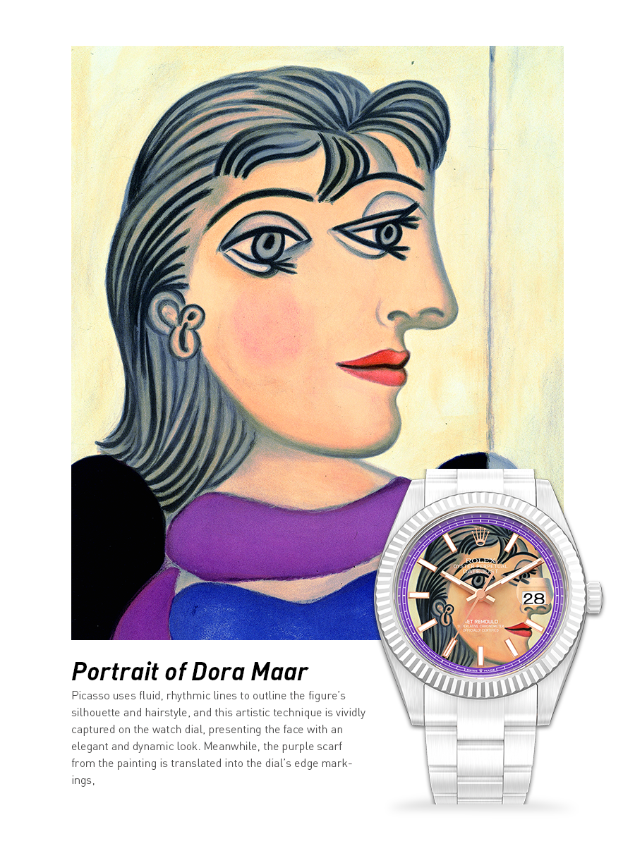 AET REMOULD x PICASSO Rolex Datejust PORTRAIT OF DORA MARA 劳力士 日志型 全陶瓷手表 | WORLDTIMER