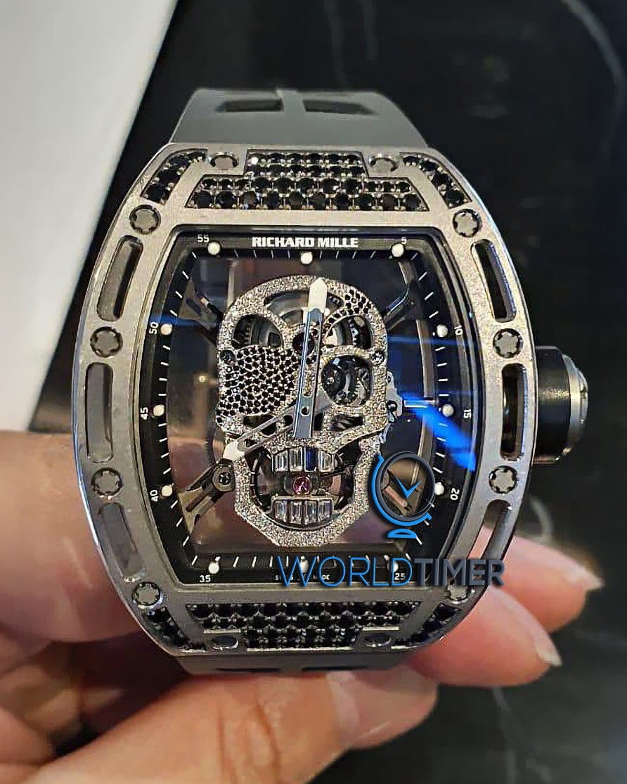 Richard Mille RM 052 Diamond Titanium Skull Tourbillon 理查德米勒 RM 052 钻石骷髅头 钛金属陀飞轮腕表 | WORLDTIMER