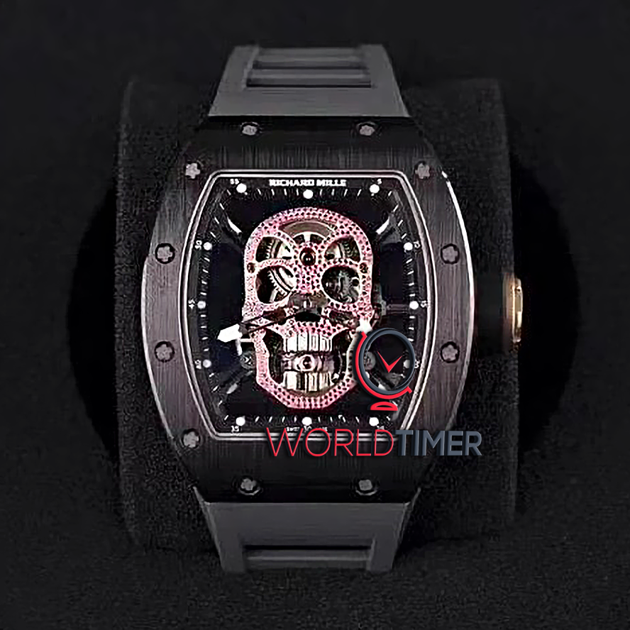Richard Mille RM 52-01 Diamond Red Skull Tourbillon 理查米尔 RM 52-01 钻石红色骷髅头 陀飞轮手表 | WORLDTIMER