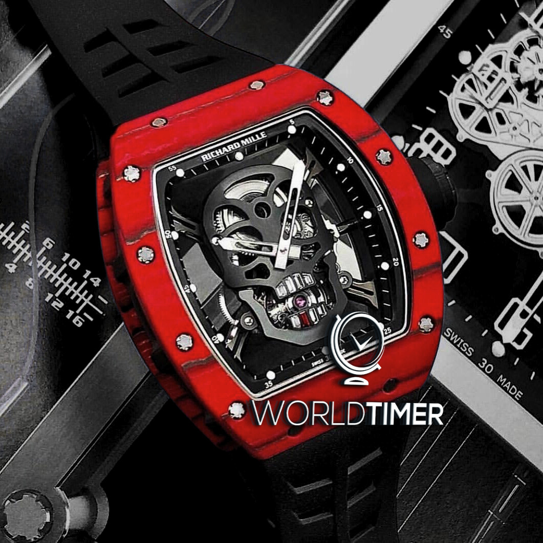 Richard Mille RM 52-01 Red Quartz TPT Skull Tourbillon 理查德米勒骷髅头 RM 52-01 红石英纤维 陀飞轮腕表 | WORLDTIMER