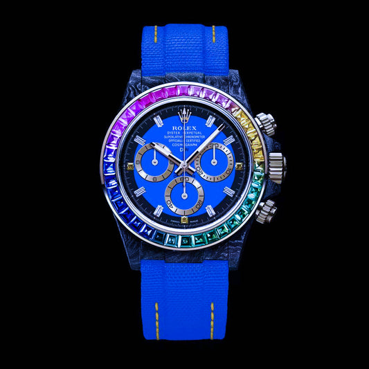 DiW Rolex Rainbow Daytona ROYAL BLUE 劳力士彩虹迪 DiW迪通拿 | WORLDTIMER