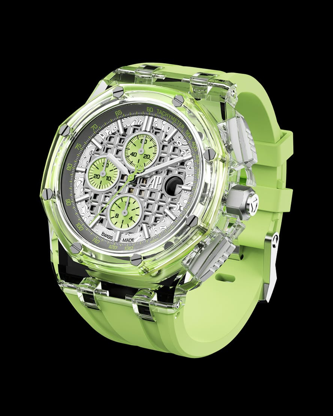 AP Offshore AET REMOULD SOGNEFJORD GREEN Sapphire Watch 愛彼 皇家橡樹離岸型 藍寶石手錶 | WORLDTIMER