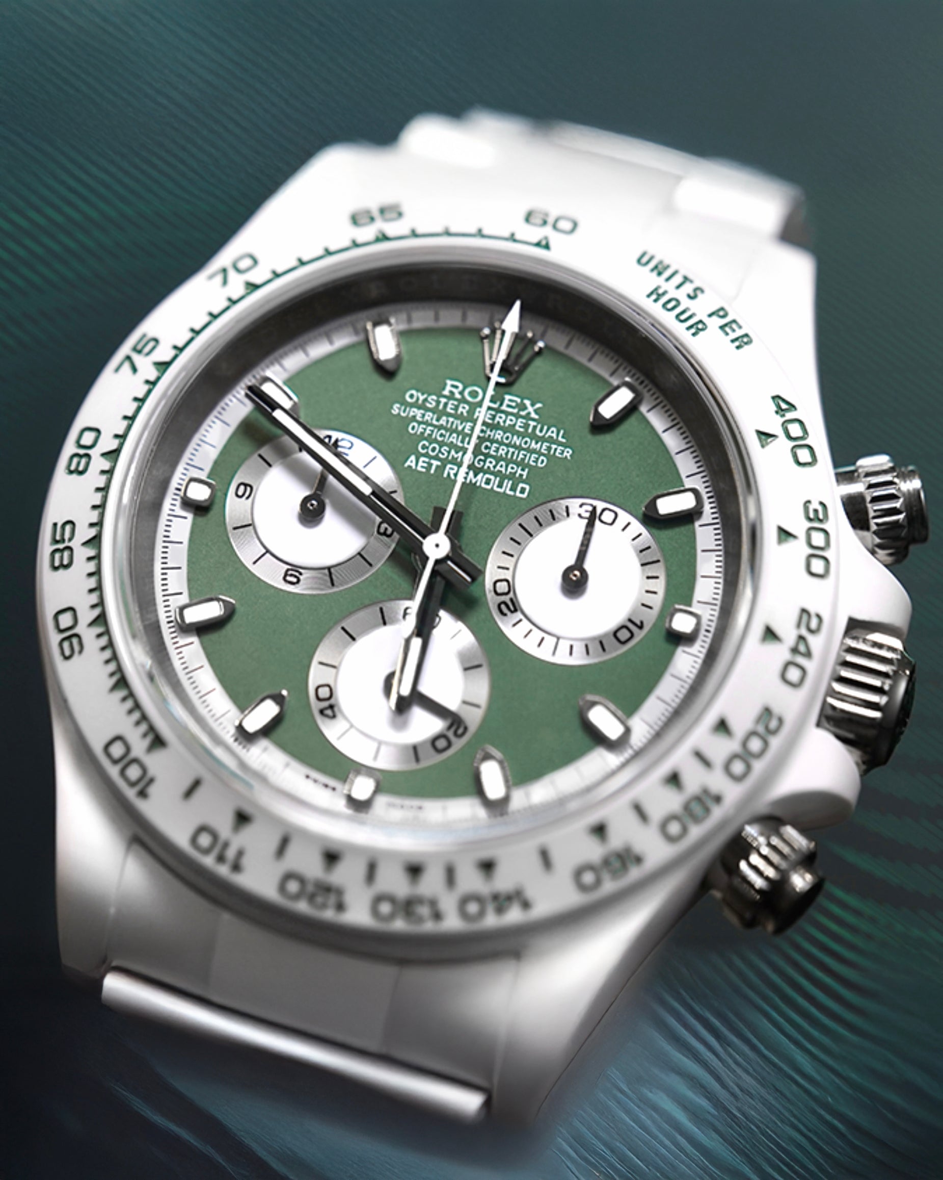Rolex Daytona AET Remould KASHMIR GREEN WHITE CERAMIC 陶瓷勞力士 地通拿 | WORLDTIMER