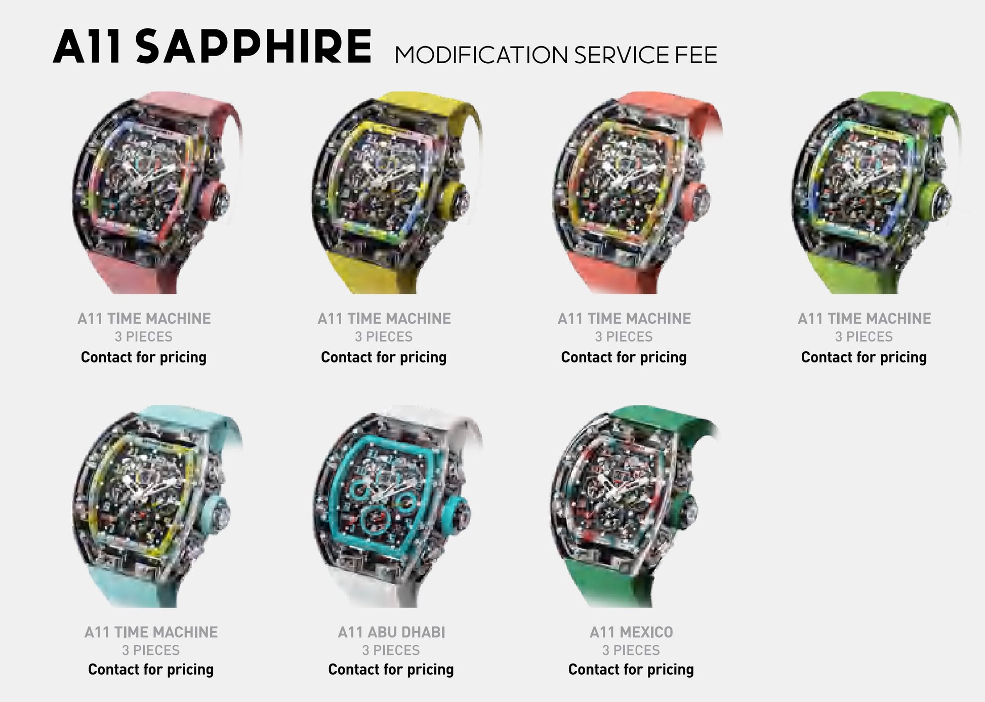 Richard Mille RM 011 Sapphire AET REMOULD A11 TIME MACHINE 理查德米勒水晶 RM 011【AET REMOULD】 | WORLDTIMER