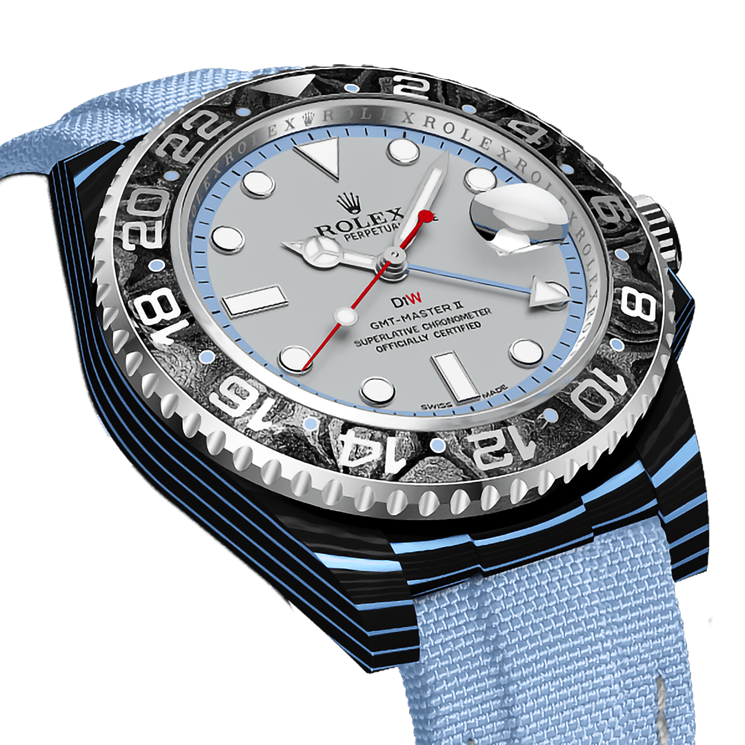 Rolex GMT Master II DiW SKYBOUND CarboQuartz 与 NTPT碳纤维 结合的 DiW 劳力士格林尼治 | WORLDTIMER