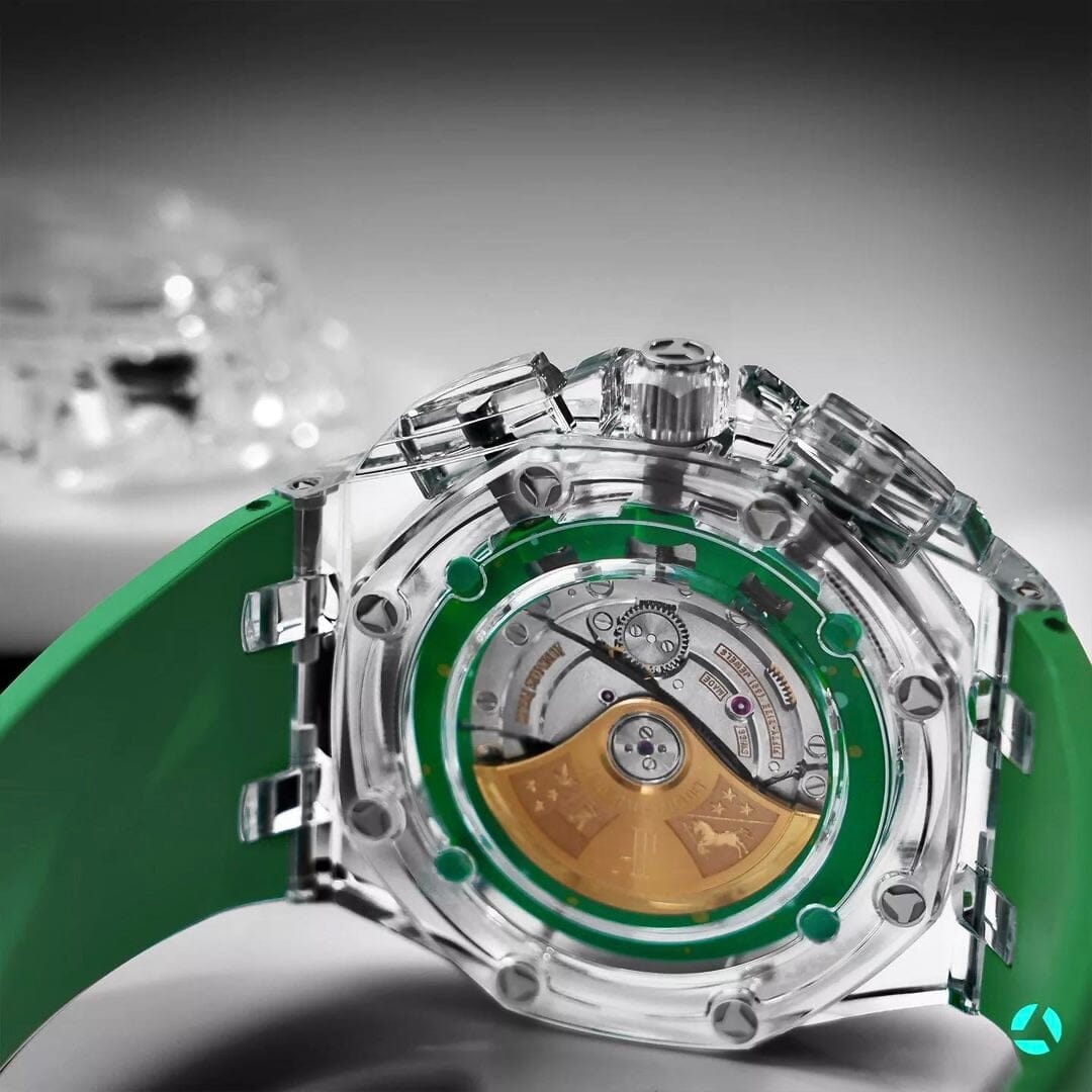 AET REMOULD AP Offshore CHAMELEON Sapphire Watch 蓝宝石爱彼 水晶皇家橡树离岸型 | WORLDTIMER