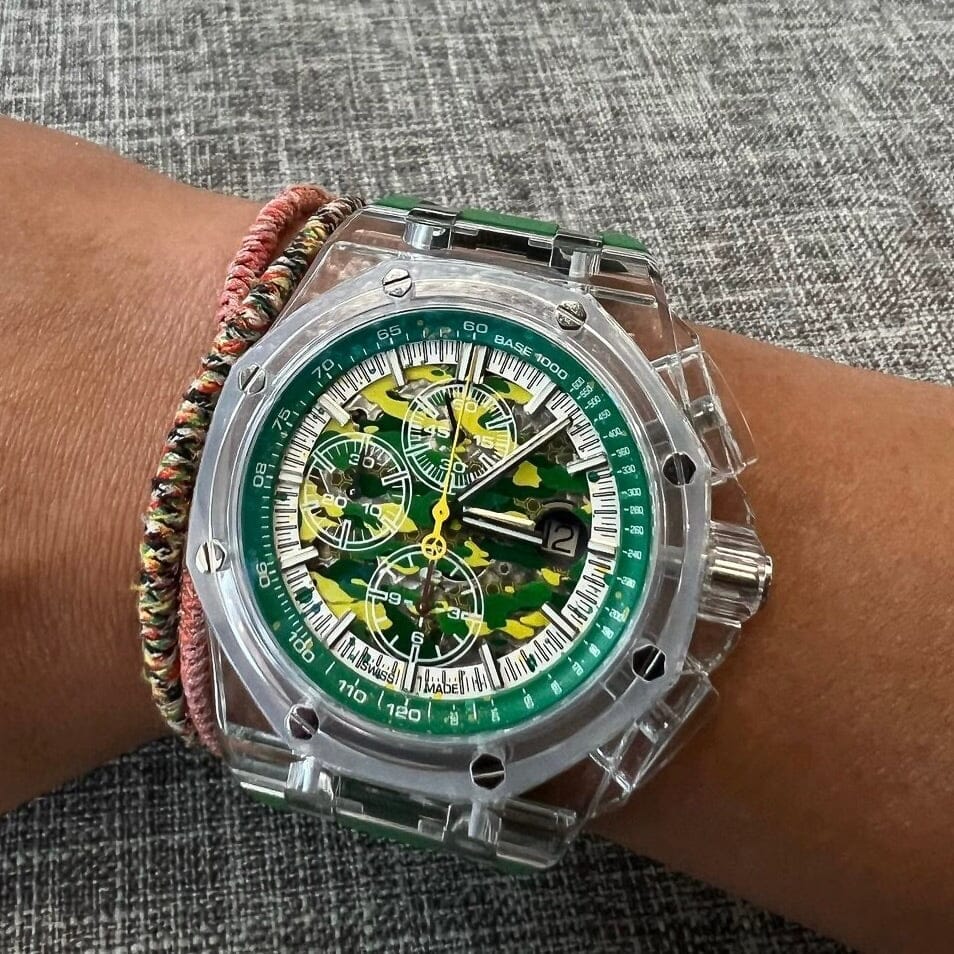 AET REMOULD AP Offshore CHAMELEON Sapphire Watch 蓝宝石爱彼 水晶皇家橡树离岸 | WORLDTIMER