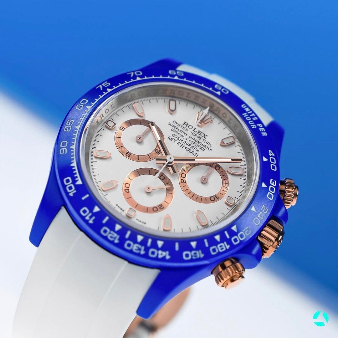AET REMOULD Ceramic Rolex Daytona BLUE & WHITE CLASSIC | WORLDTIMER
