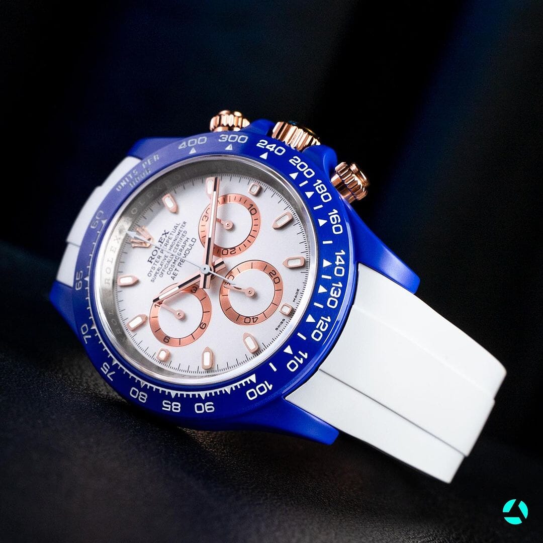 AET REMOULD Ceramic Rolex Daytona "BLUE & WHITE CLASSIC" | WORLDTIMER