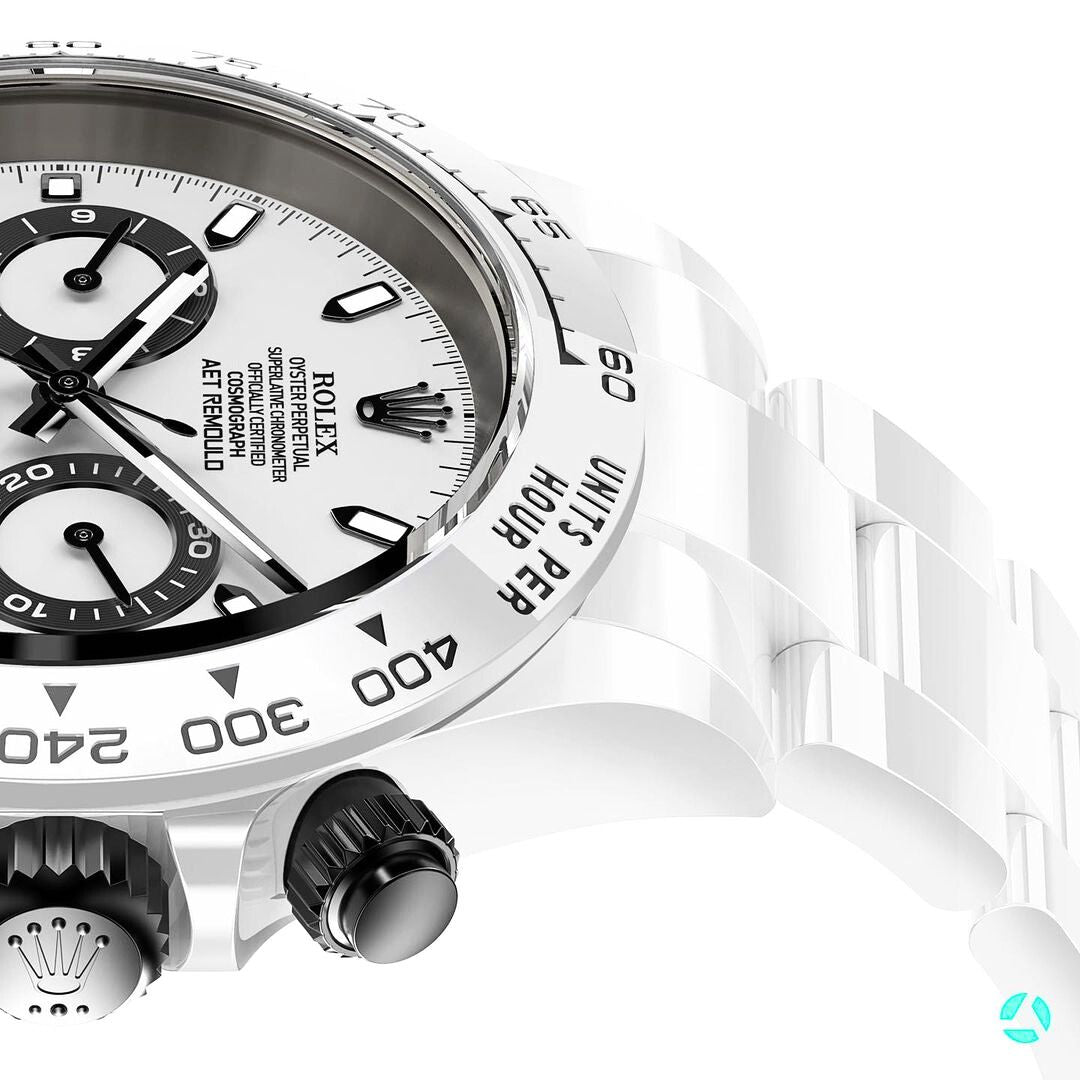 AET REMOULD Ceramic Rolex Daytona "WHITE CLASSIC" (Retail: US$43,900)
