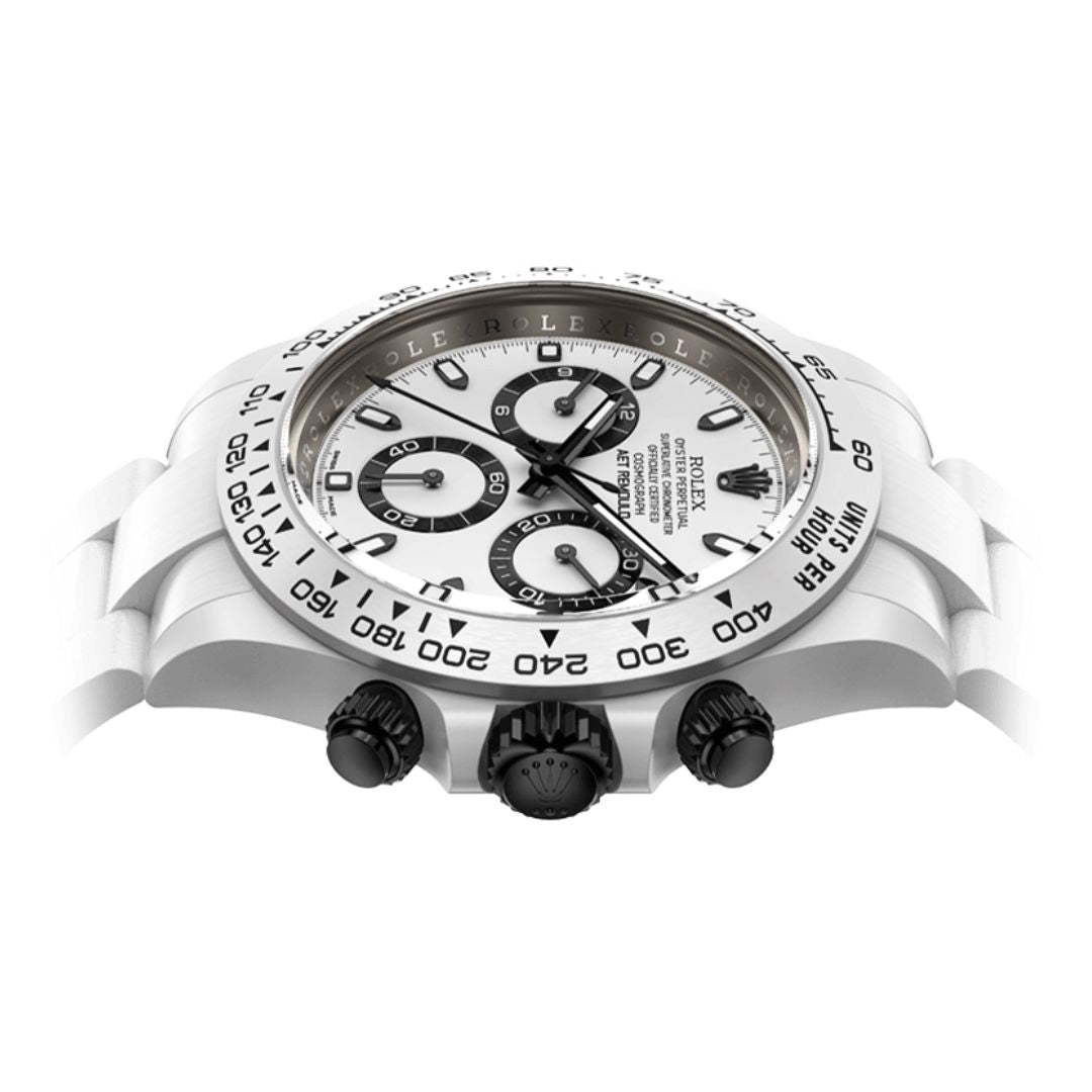 AET REMOULD Ceramic Rolex Daytona "WHITE CLASSIC" (Retail: US$43,900)