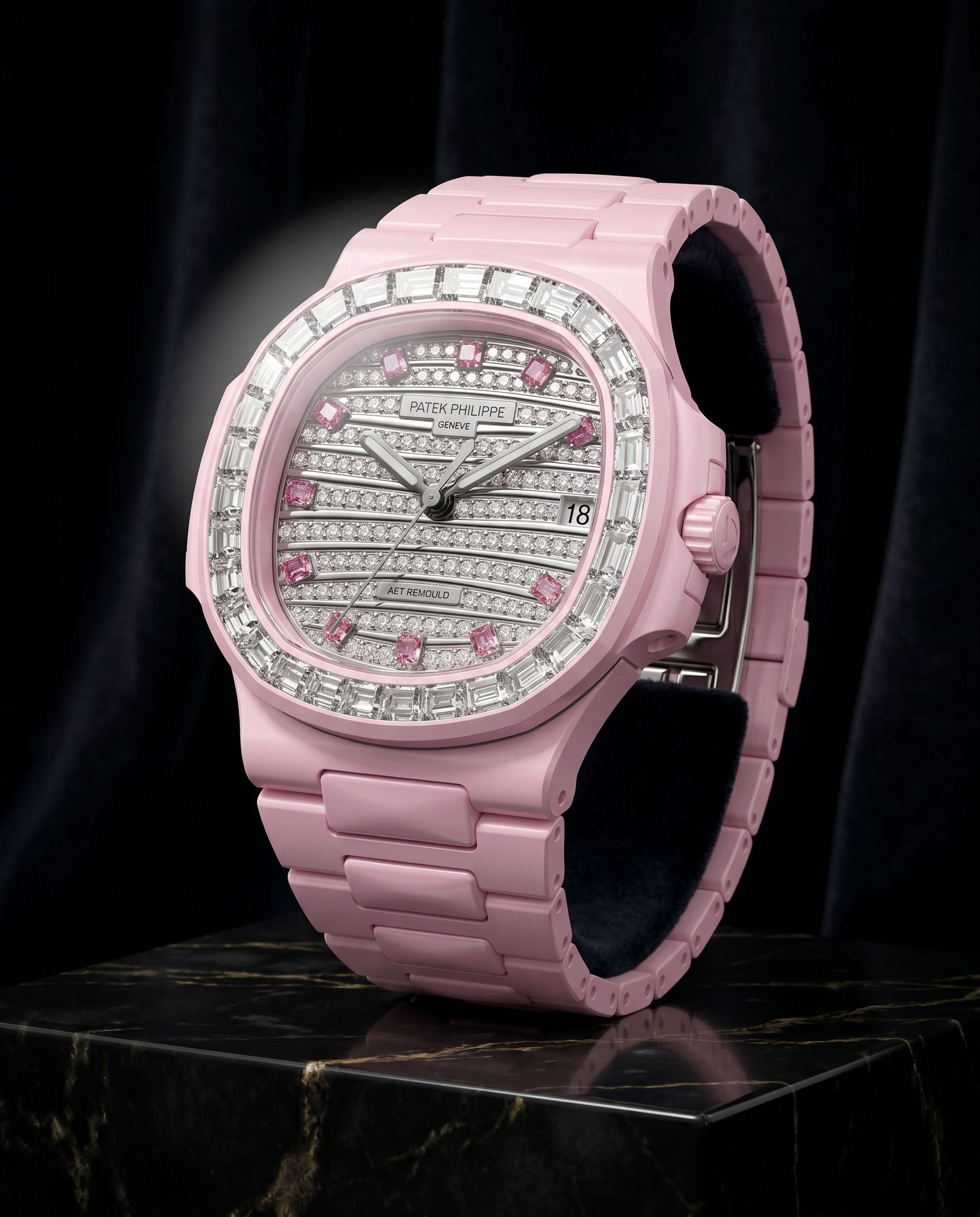 AET REMOULD Patek Diamond Nautilus GLIESE 百达翡丽鹦鹉螺 满天星 GLIESE | WORLDTIMER