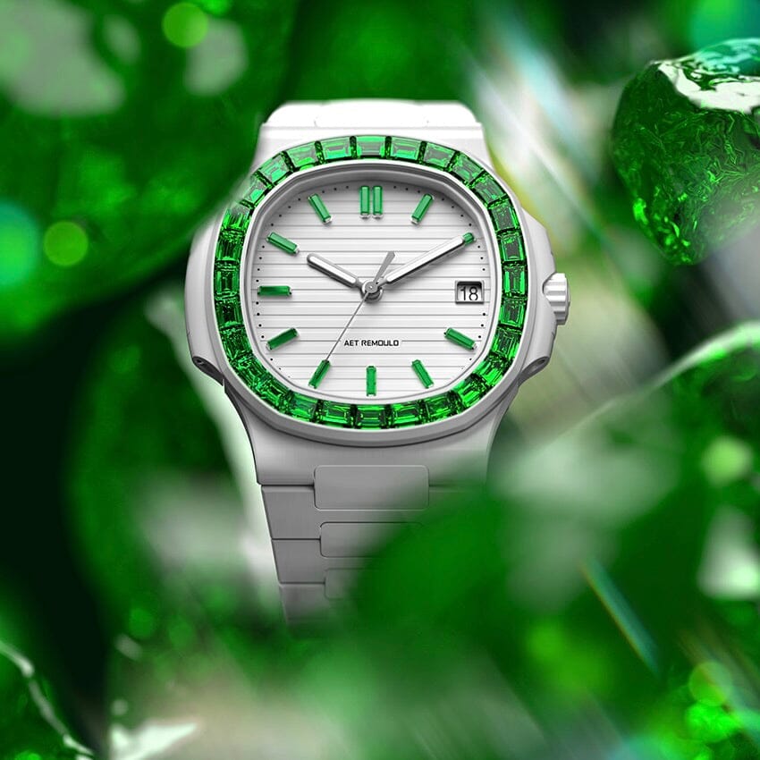 AET REMOULD Patek Nautilus SERENDIPITY IN GREEN 百达翡丽鹦鹉螺 全陶瓷手表 | WORLDTIMER