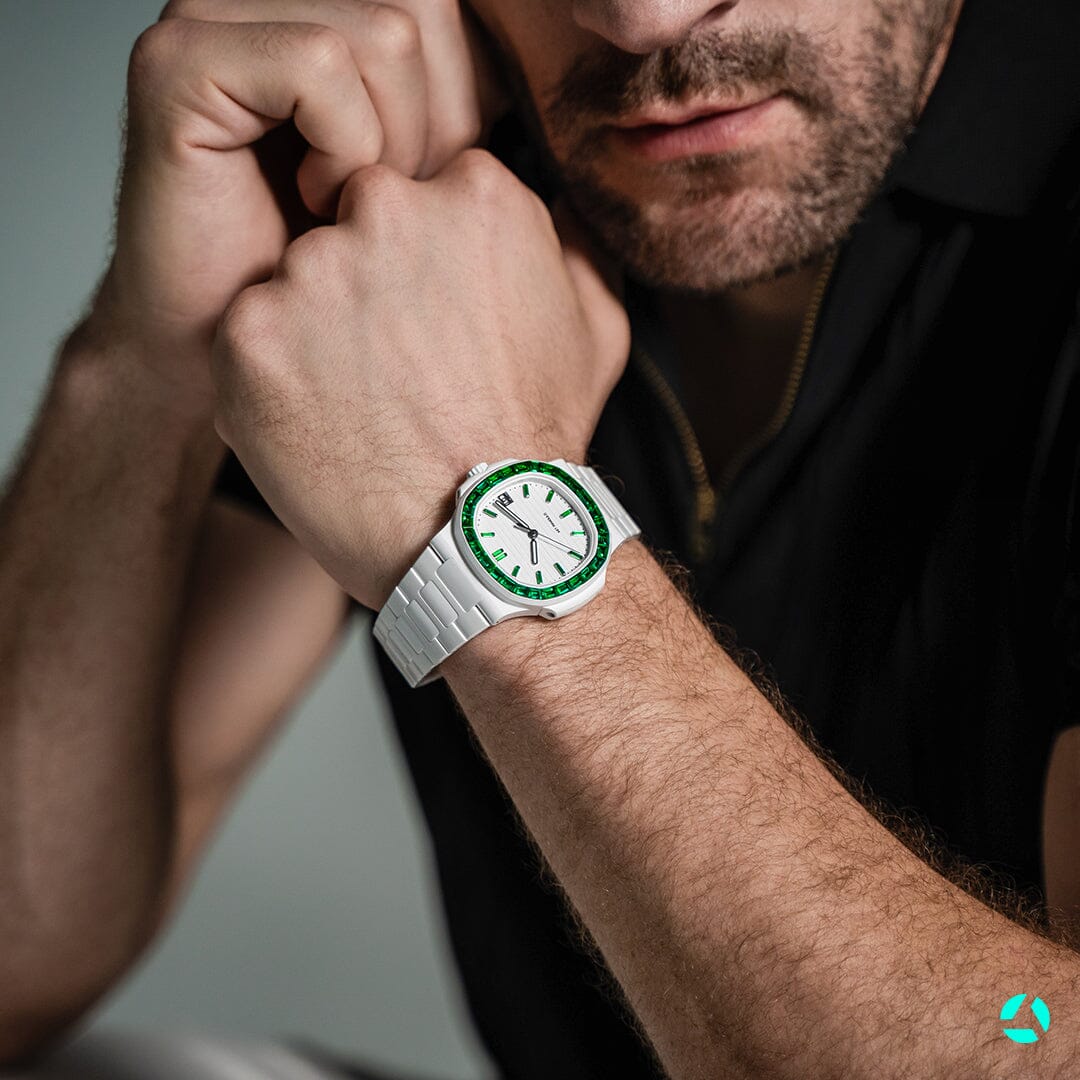 AET REMOULD Patek Nautilus SERENDIPITY IN GREEN 百达翡丽鹦鹉螺 全陶瓷手表 | WORLDTIMER