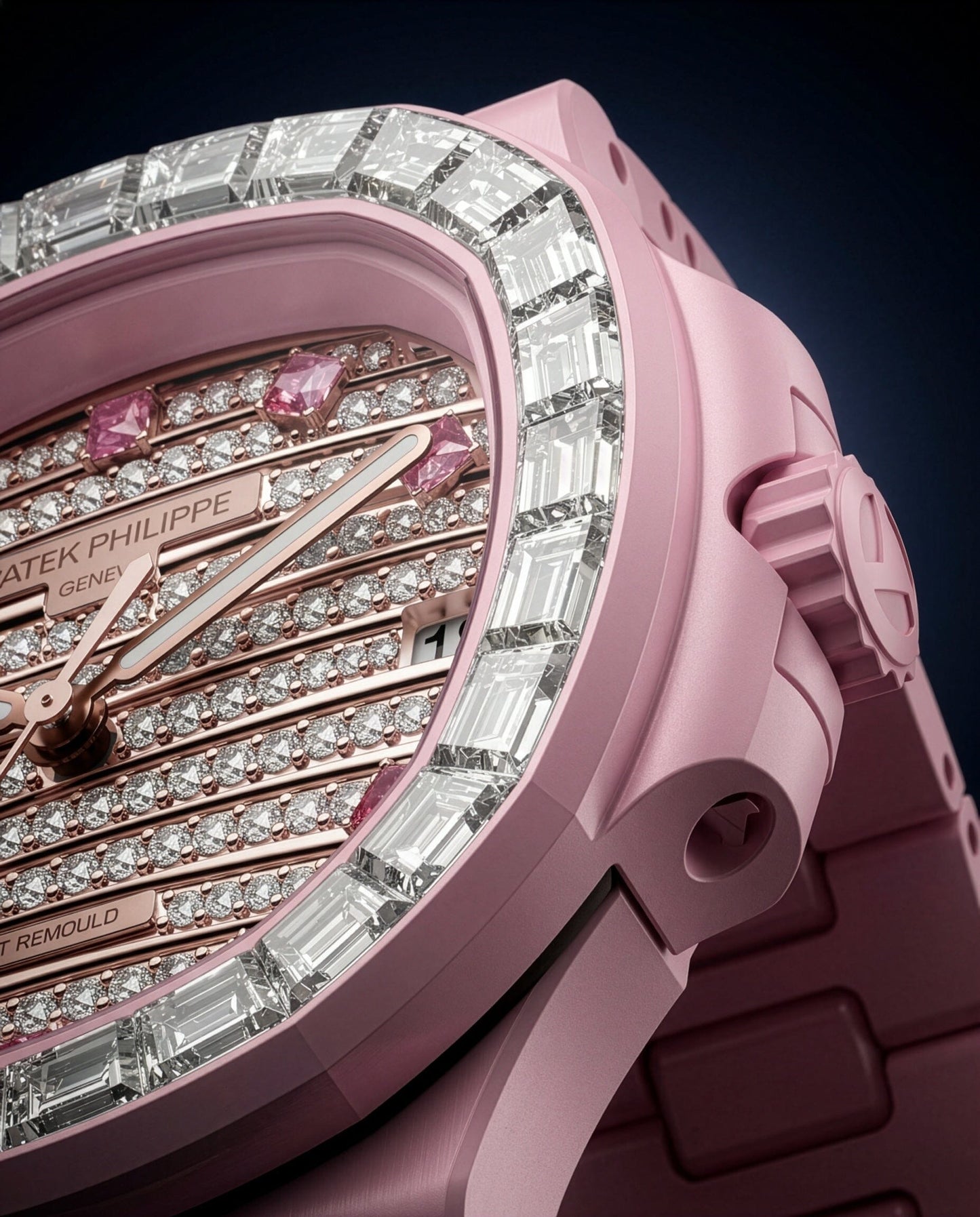 AET REMOULD Patek Nautilus GLIESE WHITE DIAMOND 钻石百达翡丽 鹦鹉螺5711 GLIESE | WORLDTIMER
