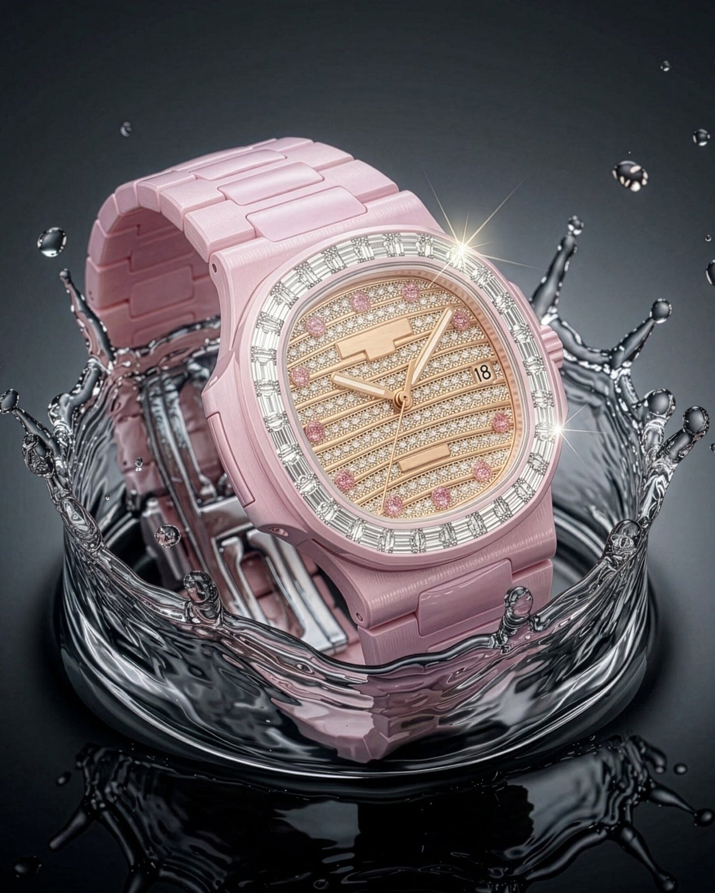 AET REMOULD Patek Nautilus GLIESE WHITE DIAMOND 钻石百达翡丽 鹦鹉螺5711 GLIESE | WORLDTIMER