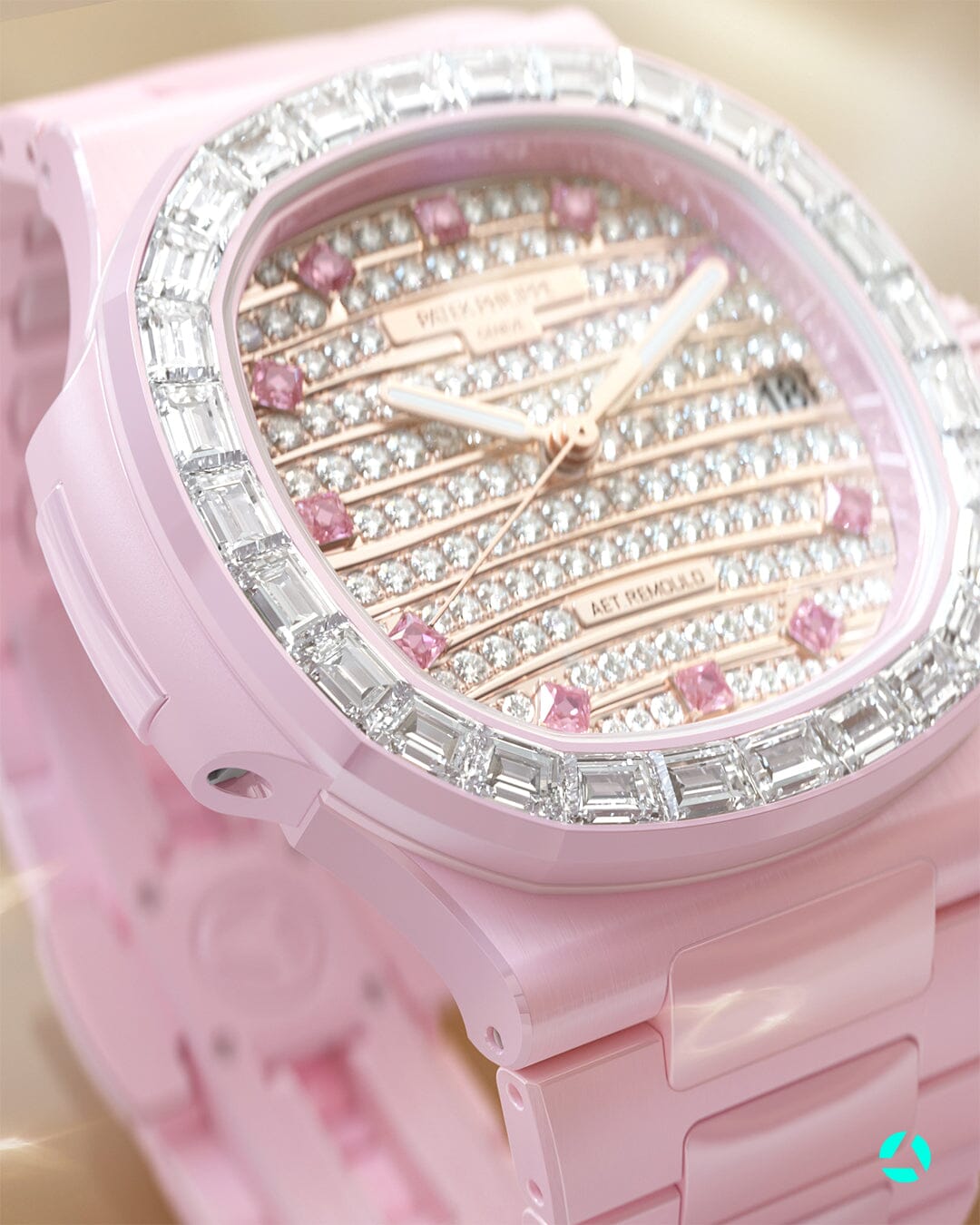 AET REMOULD Patek Nautilus GLIESE WHITE DIAMOND 钻石百达翡丽 鹦鹉螺5711 GLIESE | WORLDTIMER