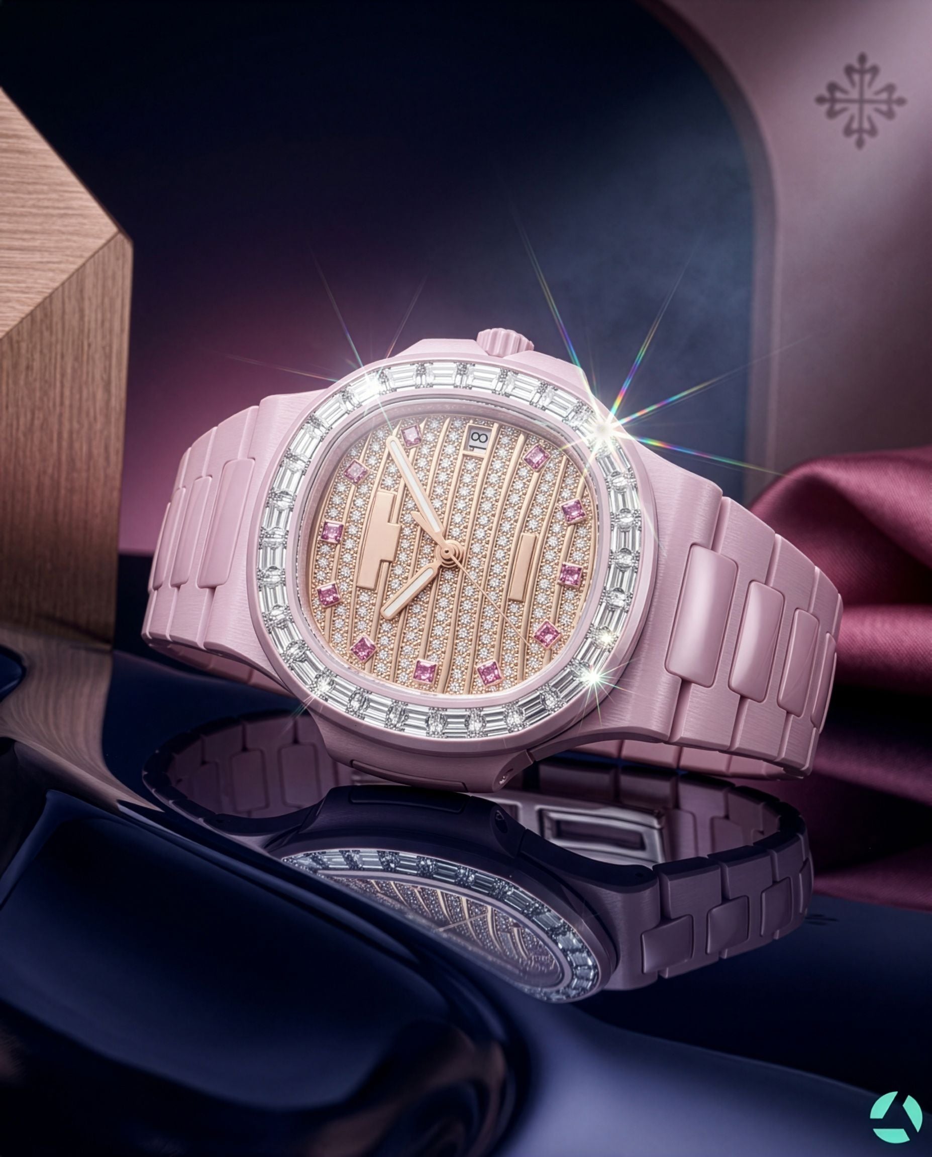 AET REMOULD Patek Philippe Nautilus GLIESE WHITE DIAMOND 百达翡丽5711 钻石鹦鹉螺 GLIESE | WORLDTIMER