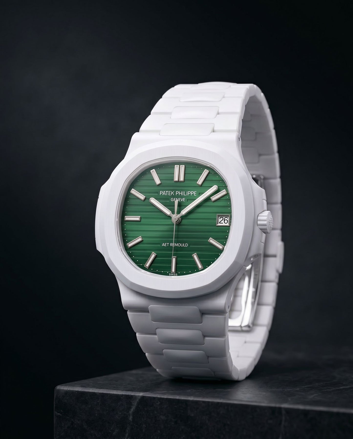 AET REMOULD Green Gradient Dial Patek Philippe Nautilus 渐变色表盘 百达翡丽鹦鹉螺 | WORLDTIMER