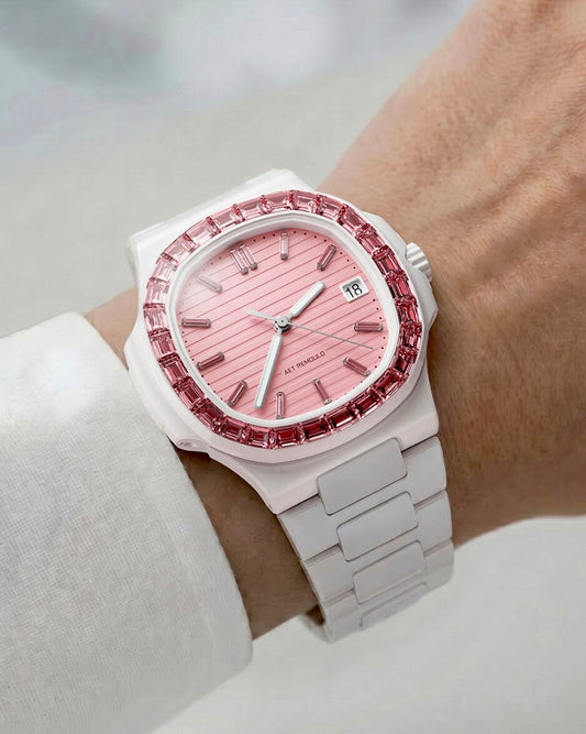 AET REMOULD Patek Nautilus ROSEFLARE White 百达翡丽 鹦鹉螺5711 白陶瓷手表 | WORLDTIMER
