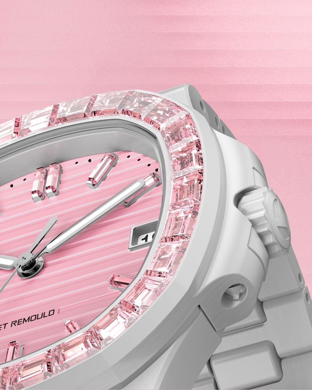 AET REMOULD 5711 Patek Nautilus ROSEFLARE White 百達翡麗Nautilus 5711 白色全陶瓷手錶 | WORLDTIMER