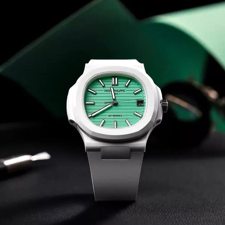 AET REMOULD Patek Philippe Nautilus BISCAY GREEN 百达翡丽鹦鹉螺 5711 陶瓷手表 | WORLDTIMER