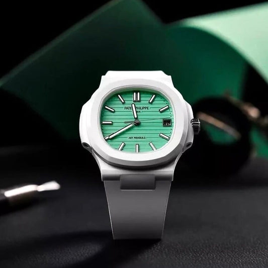 AET REMOULD Patek Philippe Nautilus BISCAY GREEN 百达翡丽鹦鹉螺 5711 陶瓷手表 | WORLDTIMER