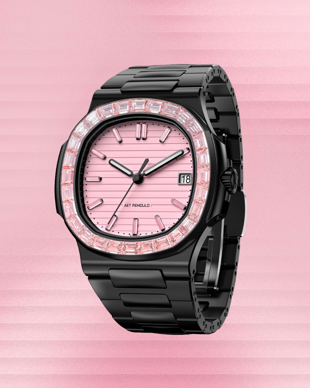 AET REMOULD Patek Philippe Nautilus ROSEFLARE Black 百达翡丽 鹦鹉螺5711 黑陶瓷腕表 | WORLDTIMER