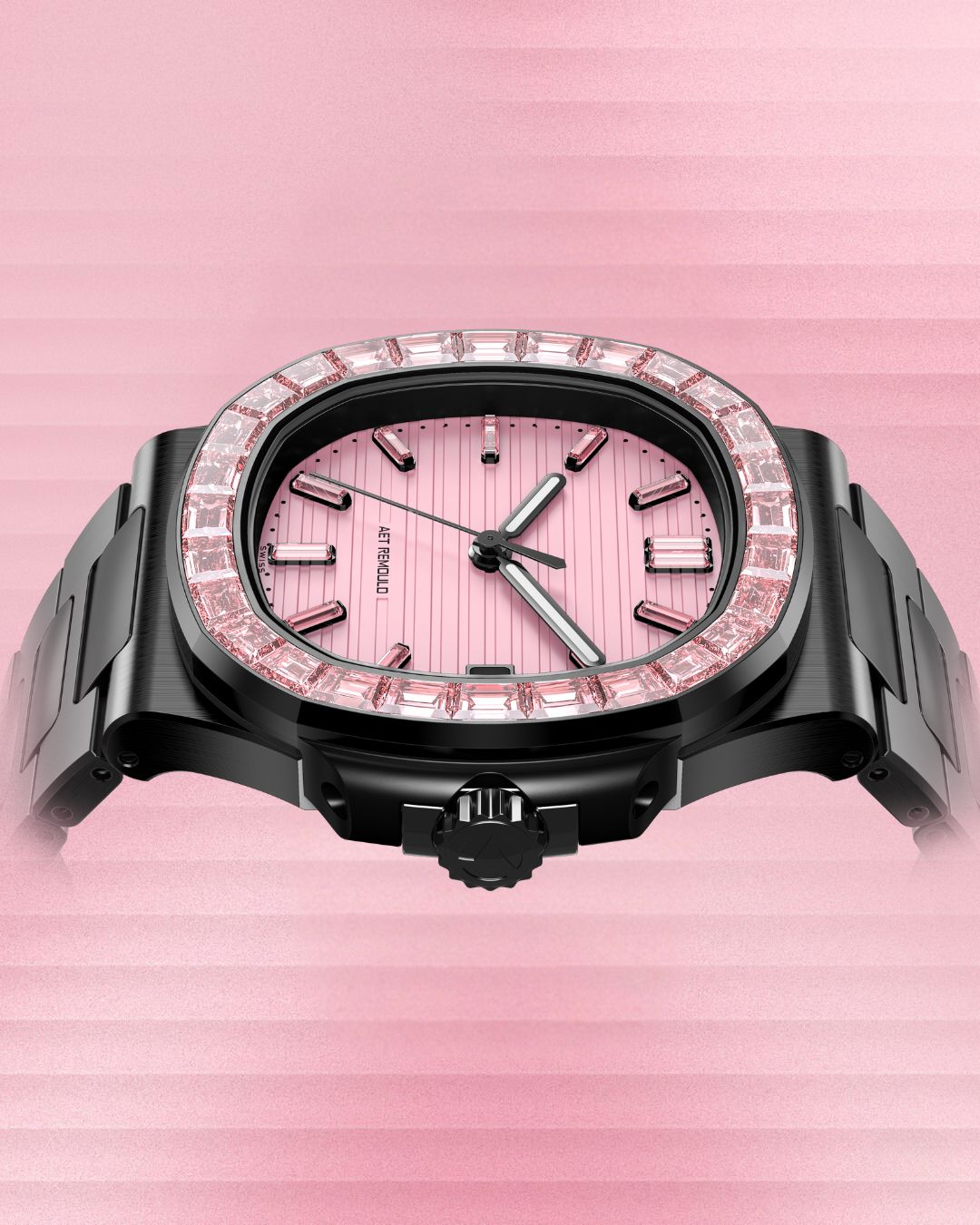 AET REMOULD Patek 5711 Nautilus ROSEFLARE Black 百達翡麗鸚鵡螺 金鷹5711 全黑色陶瓷腕錶 | WORLDTIMER