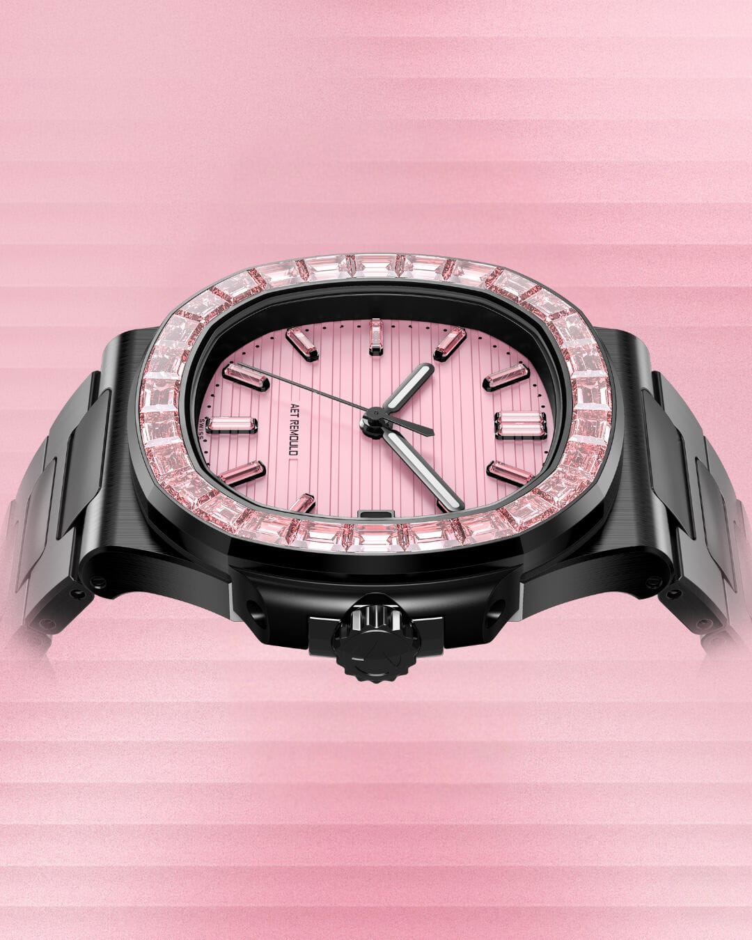 AET REMOULD Patek 5711 Nautilus ROSEFLARE Black 百達翡麗鸚鵡螺 金鷹5711 全黑色陶瓷腕錶 | WORLDTIMER