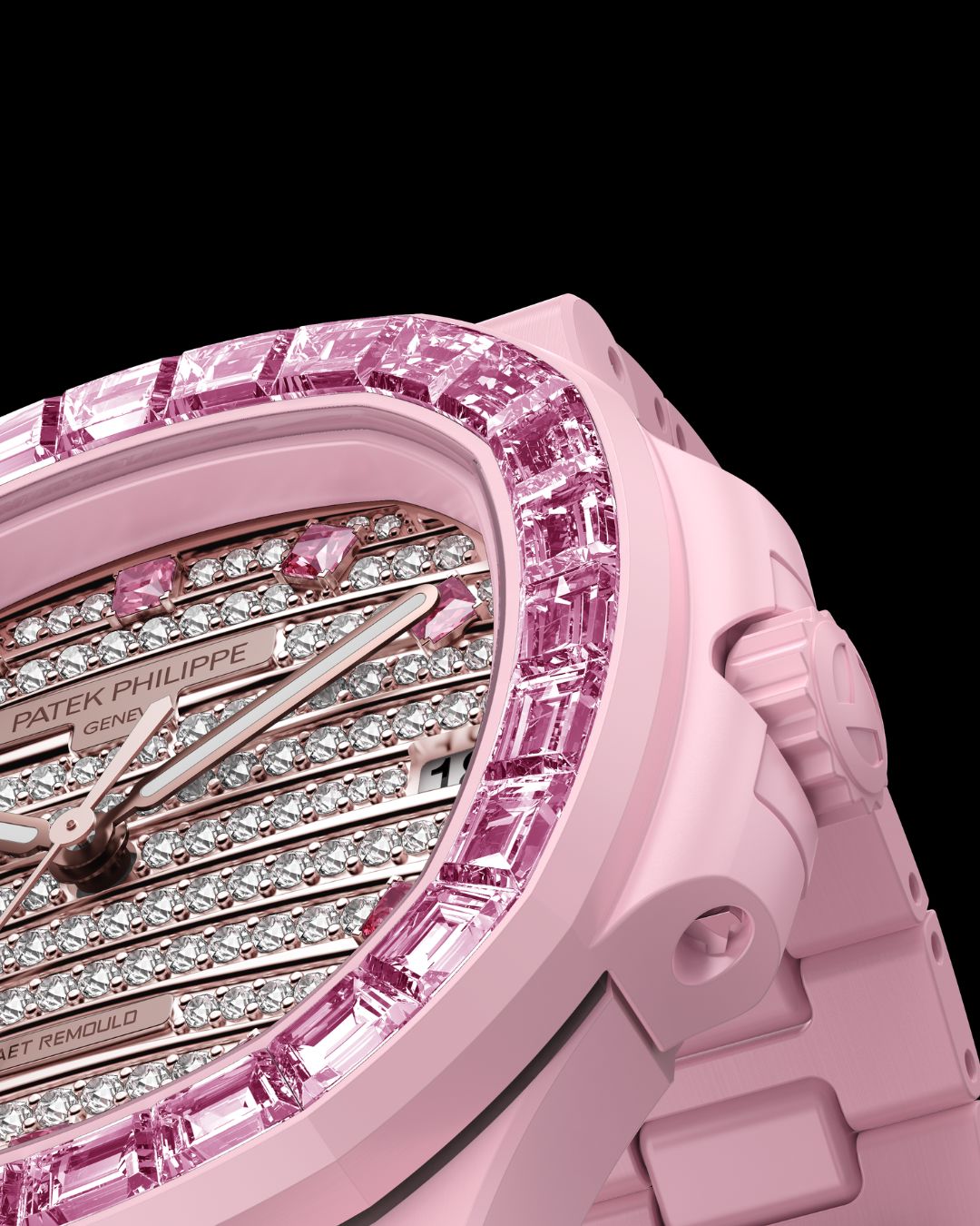 AET REMOULD Patek Philippe Nautilus Pink Sapphire GLIESE 百达翡丽鹦鹉螺 粉红宝石 GLIESE | WORLDTIMER