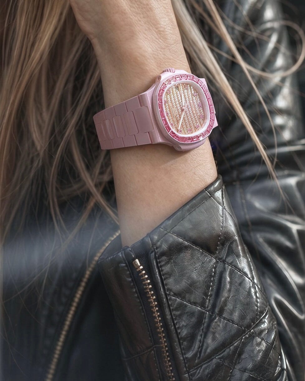 AET REMOULD Patek Philippe Pink Sapphire Nautilus GLIESE 百达翡丽鹦鹉螺 粉红宝石 GLIESE | WORLDTIMER