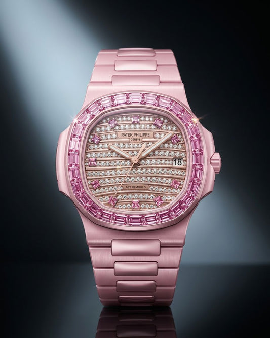 AET REMOULD Patek Philippe Pink Sapphire Nautilus GLIESE 百达翡丽鹦鹉螺 粉红宝石 GLIESE | WORLDTIMER