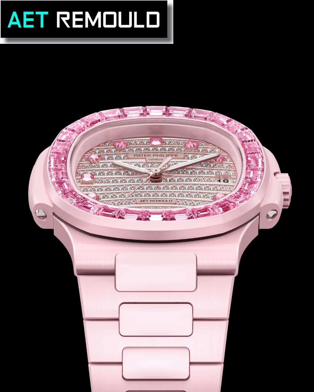 AET REMOULD Patek Philippe Pink Sapphire Nautilus GLIESE 百达翡丽鹦鹉螺 粉红宝石 GLIESE | WORLDTIMER