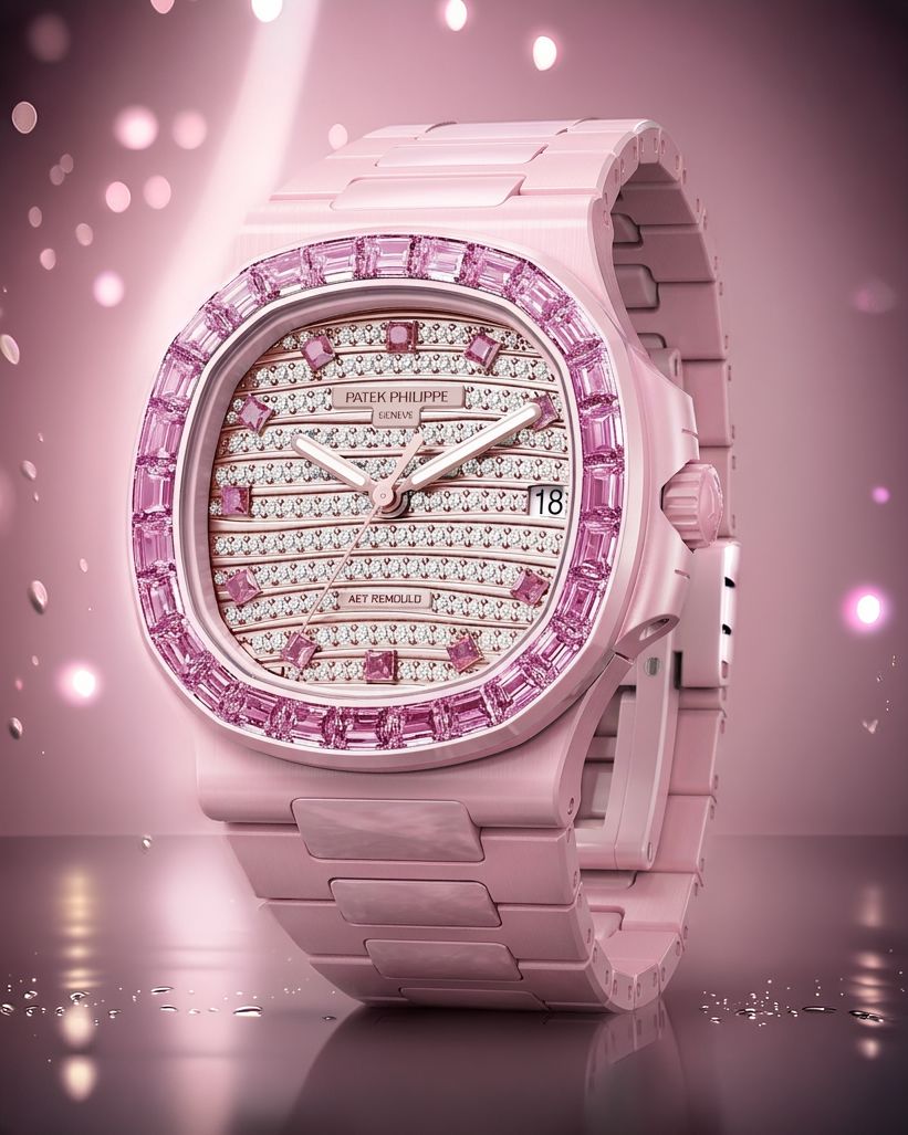 AET REMOULD Patek Philippe Pink Sapphire Nautilus GLIESE 百达翡丽鹦鹉螺 粉红宝石 GLIESE | WORLDTIMER