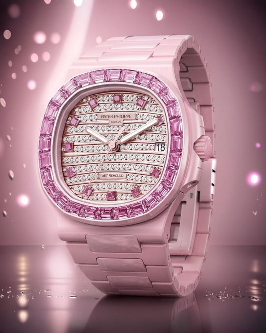 AET REMOULD Patek Philippe Pink Sapphire Nautilus GLIESE 百达翡丽鹦鹉螺 粉红宝石 GLIESE | WORLDTIMER