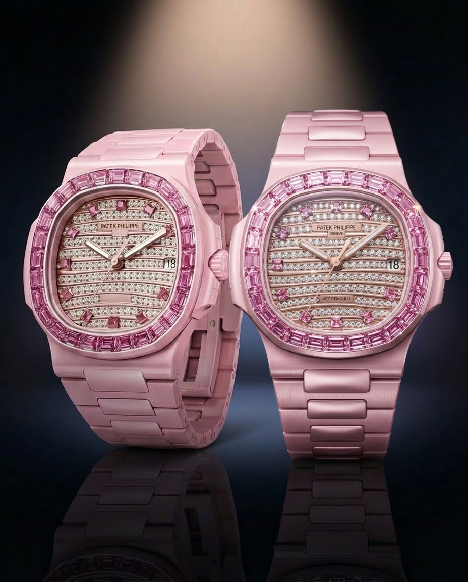 AET REMOULD Patek Philippe Nautilus Pink Sapphire GLIESE 百达翡丽鹦鹉螺 粉红宝石 GLIESE | WORLDTIMER