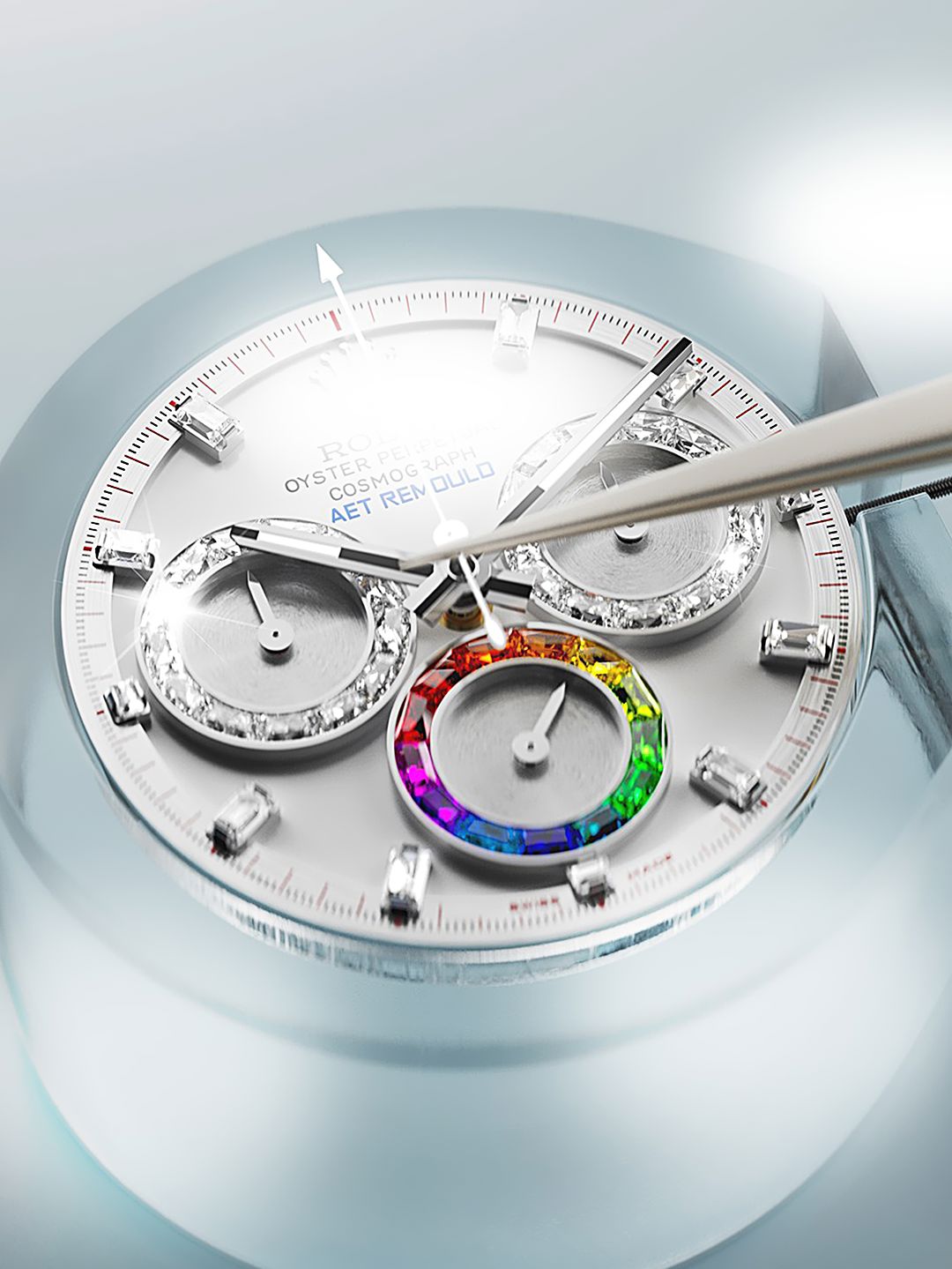 AET REMOULD Rainbow Rolex Daytona POLARIS SWIRL (SAPPHIRE) (Retail: US$152,000)