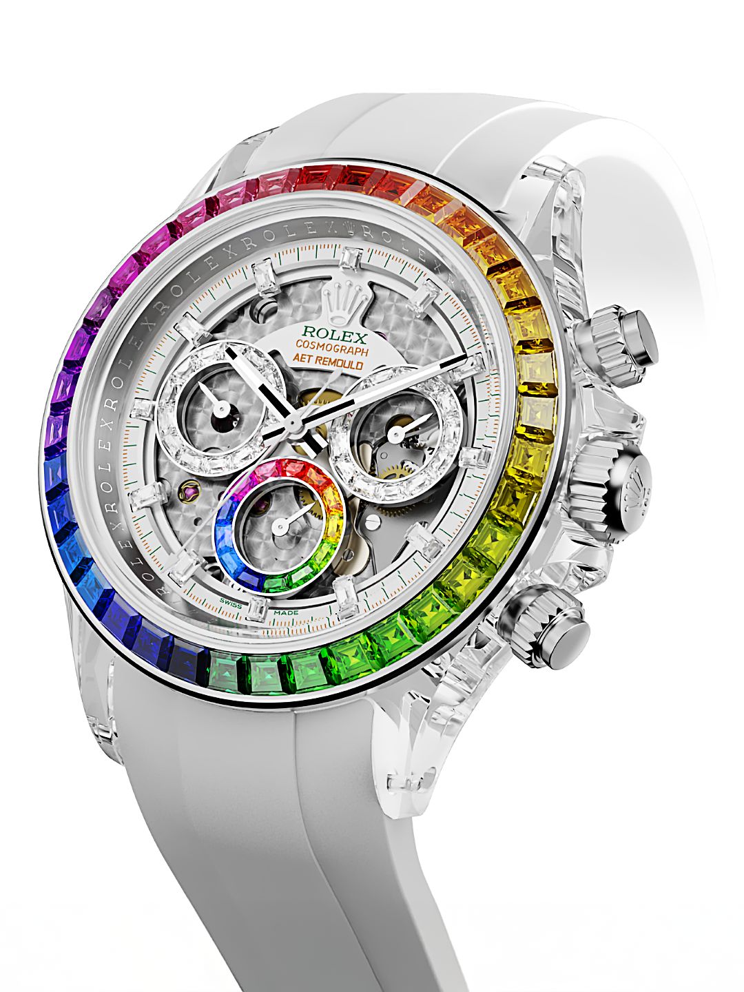Rolex Rainbow Daytona AET REMOULD POLARIS SWIRL (SAPPHIRE) 劳力士彩虹圈 彩虹迪 | WORLDTIMER 
