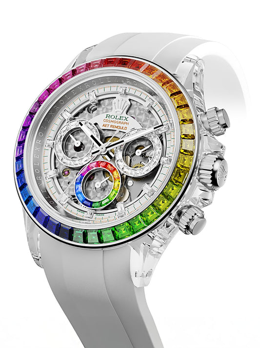 Rolex Rainbow Daytona AET REMOULD POLARIS SWIRL (SAPPHIRE) 劳力士彩虹圈 彩虹迪 | WORLDTIMER 