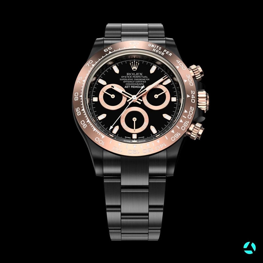 AET REMOULD Rolex Ceramic Daytona "PLATINUM-COLORED CLASSIC (BLACK)" | WORLDTIMER