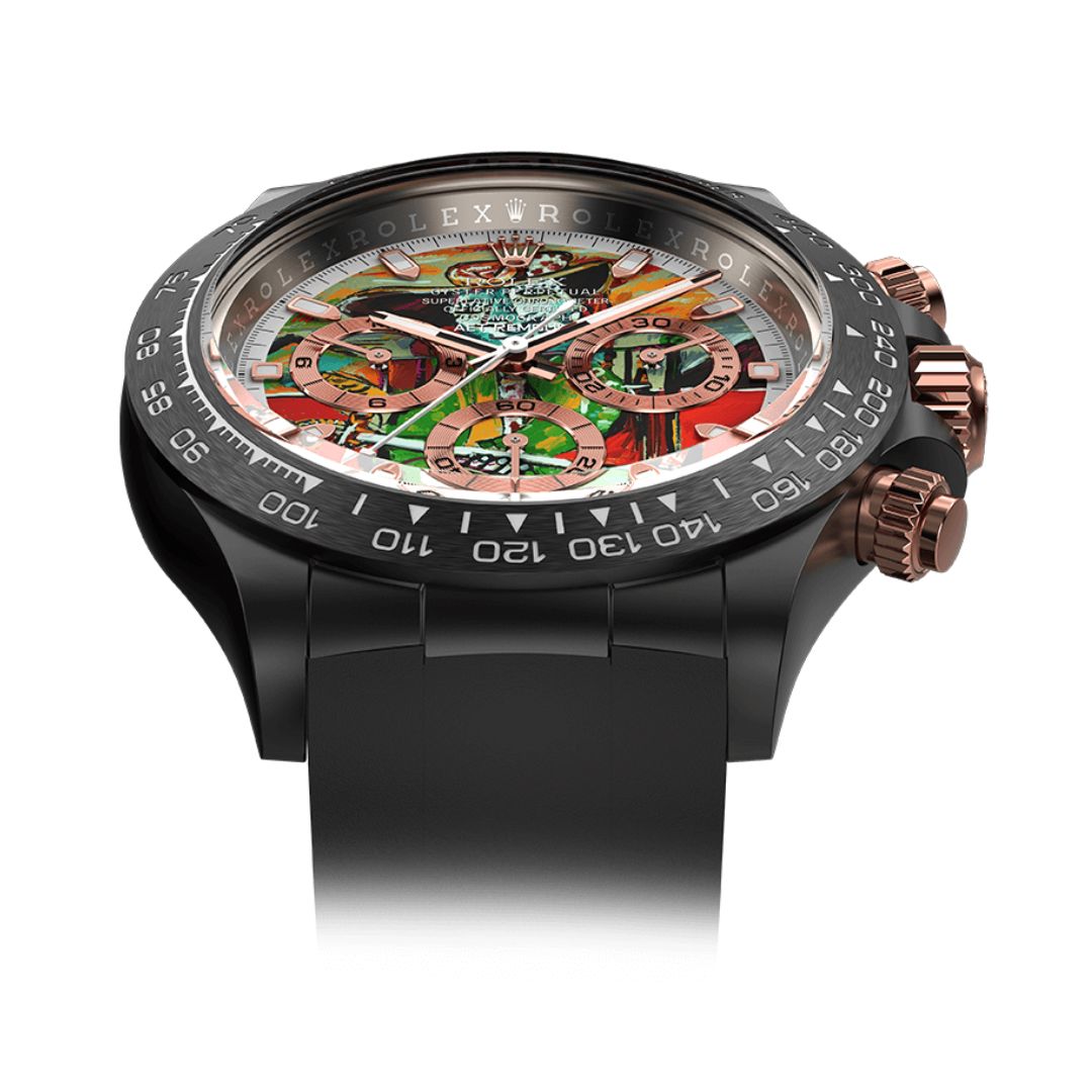 AET REMOULD Rolex Daytona Ceramic "THE INJURED BULLFIGHTER (RUBBER STRAP)" (Retail: US$45,000)