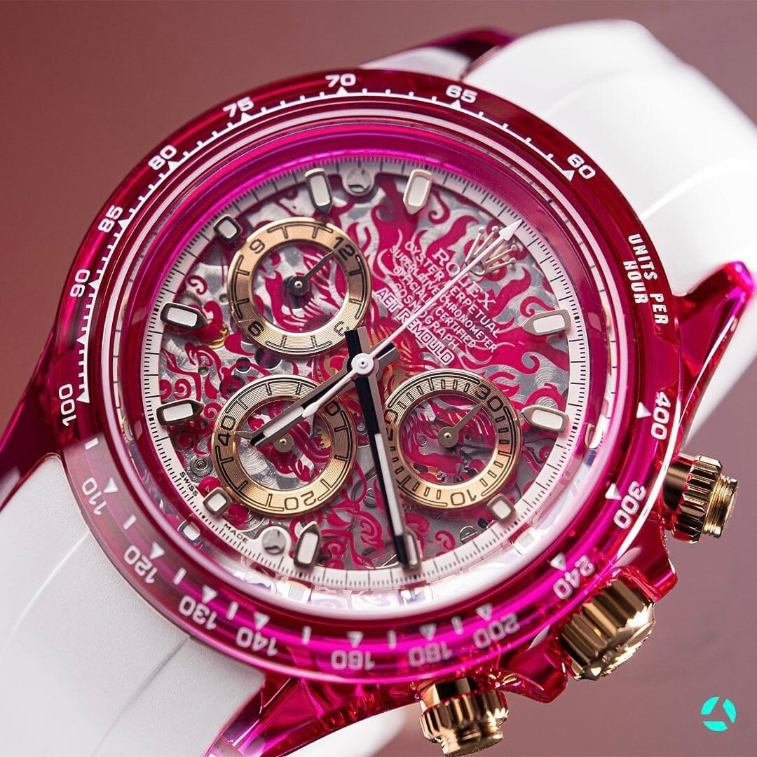 AET REMOULD 勞力士 地通拿 COLOR LOONG 2024 EDITION 透明手錶 Rolex Daytona Sapphire | WORLDTIMER