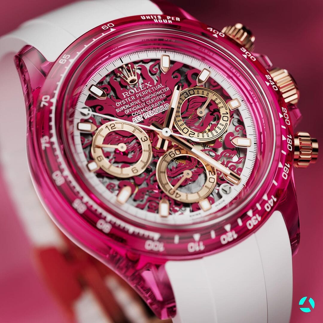 AET REMOULD 勞力士 地通拿 COLOR LOONG 2024 EDITION 透明手錶 Rolex Daytona Sapphire | WORLDTIMER